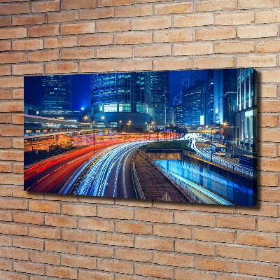 Canvas wall art Hong Kong at night