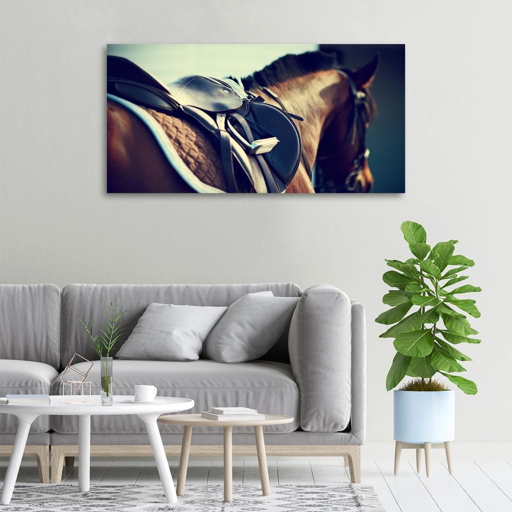 Canvas wall art Saddle with stirrups