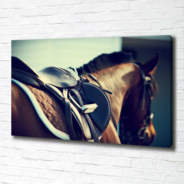 Canvas wall art Saddle with stirrups