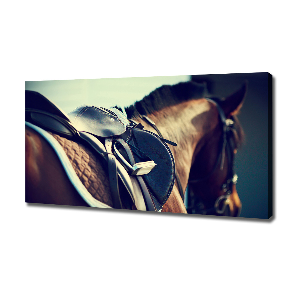 Canvas wall art Saddle with stirrups