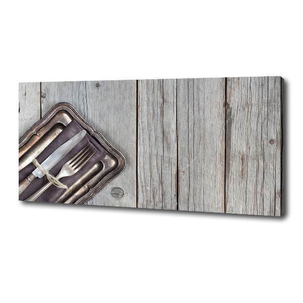 Canvas wall art Cutlery on boards