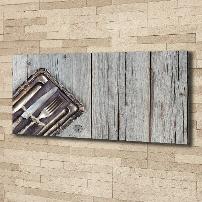 Canvas wall art Cutlery on boards