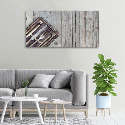 Canvas wall art Cutlery on boards