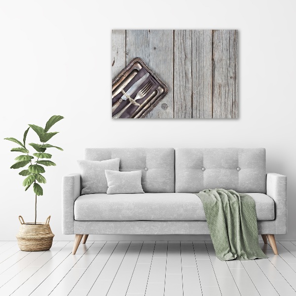 Canvas wall art Cutlery on boards