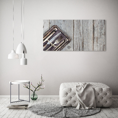 Canvas wall art Cutlery on boards