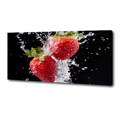 Canvas wall art Strawberries and water