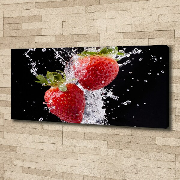 Canvas wall art Strawberries and water