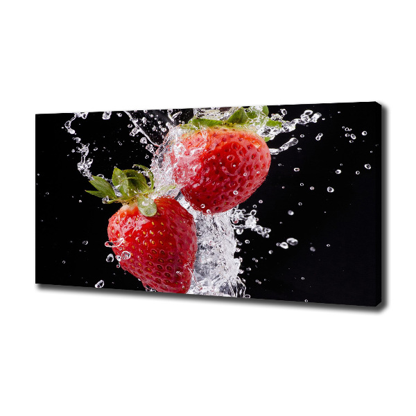 Canvas wall art Strawberries and water