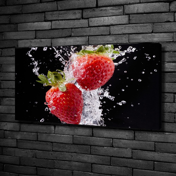 Canvas wall art Strawberries and water