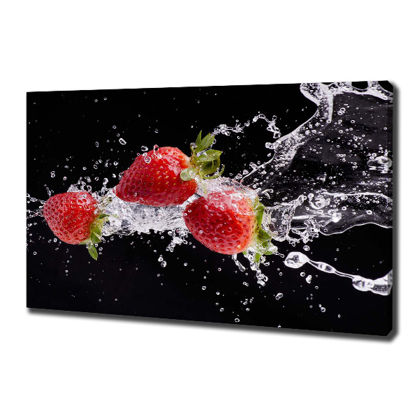 Canvas wall art Strawberries and water