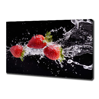 Canvas wall art Strawberries and water