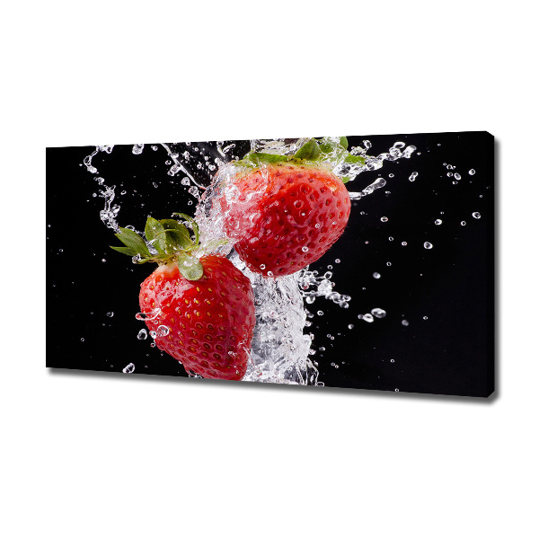 Canvas wall art Strawberries and water