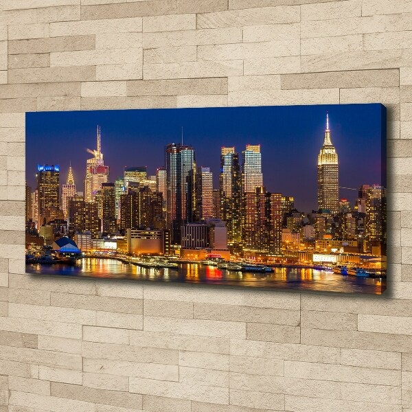 Canvas wall art Manhattan at night