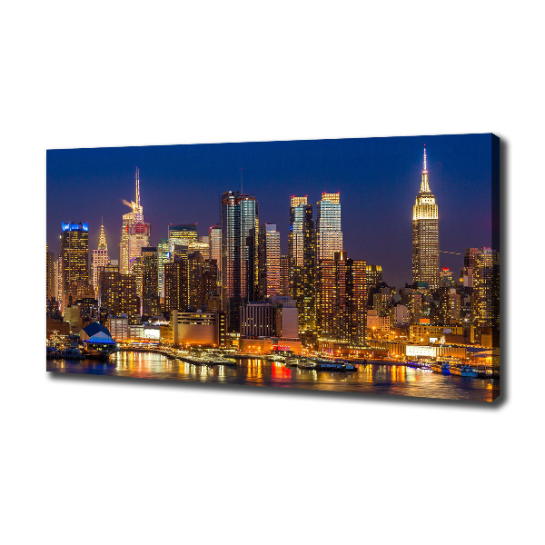 Canvas wall art Manhattan at night