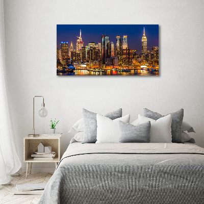 Canvas wall art Manhattan at night