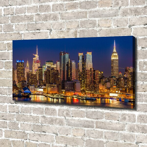 Canvas wall art Manhattan at night