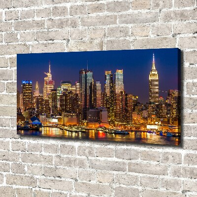 Canvas wall art Manhattan at night