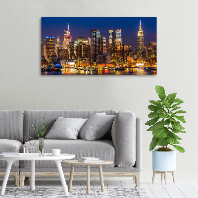 Canvas wall art Manhattan at night