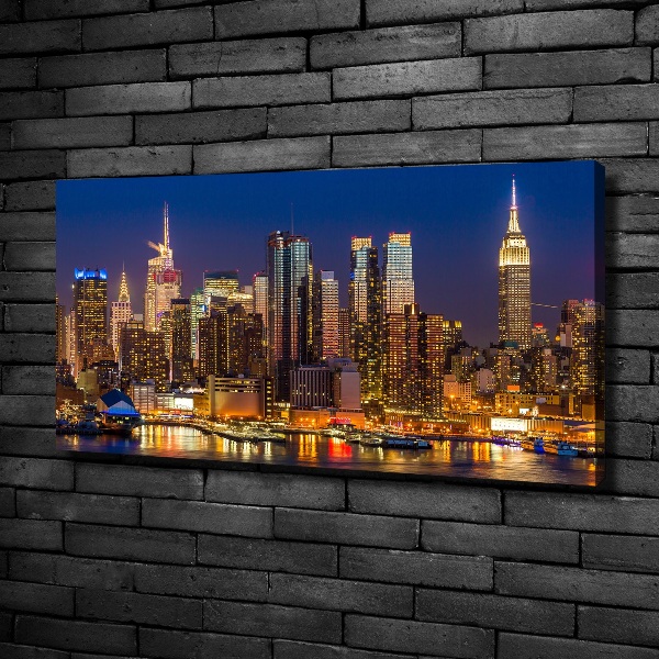 Canvas wall art Manhattan at night