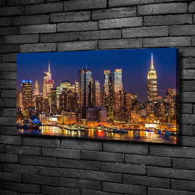 Canvas wall art Manhattan at night