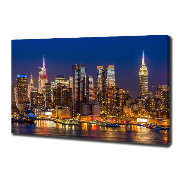 Canvas wall art Manhattan at night