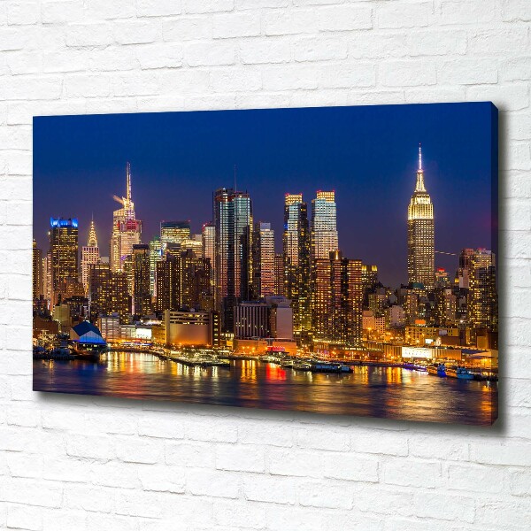 Canvas wall art Manhattan at night