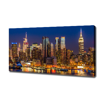 Canvas wall art Manhattan at night