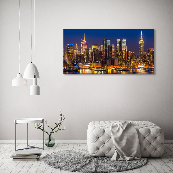 Canvas wall art Manhattan at night