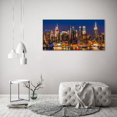 Canvas wall art Manhattan at night