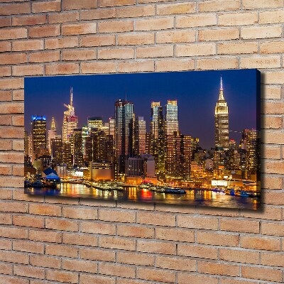 Canvas wall art Manhattan at night