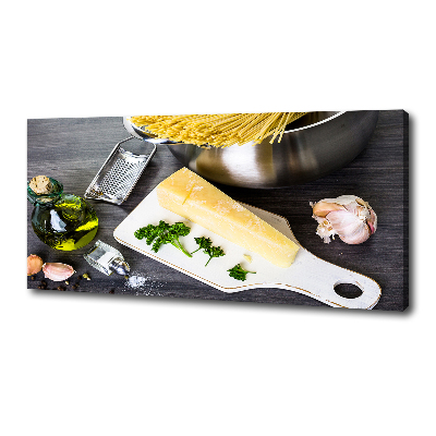 Canvas wall art Pasta with garlic