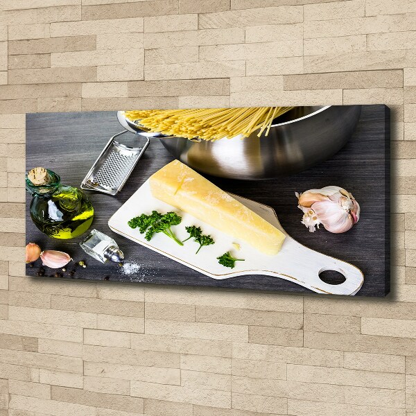 Canvas wall art Pasta with garlic