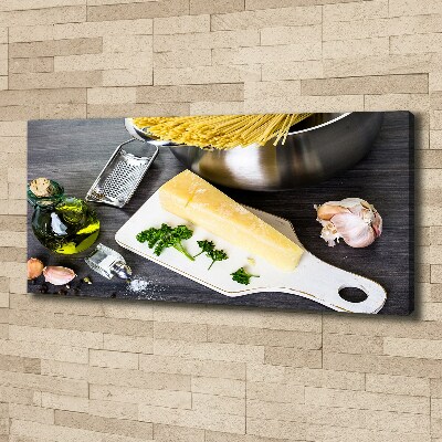 Canvas wall art Pasta with garlic