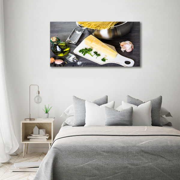 Canvas wall art Pasta with garlic