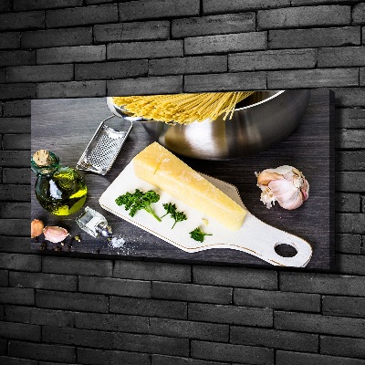 Canvas wall art Pasta with garlic