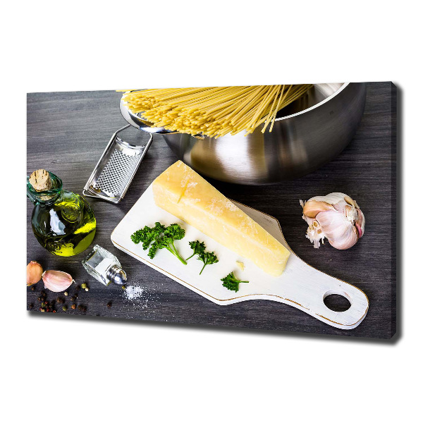 Canvas wall art Pasta with garlic