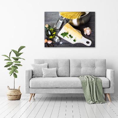 Canvas wall art Pasta with garlic