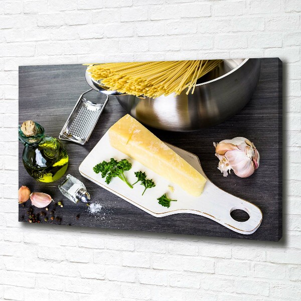 Canvas wall art Pasta with garlic