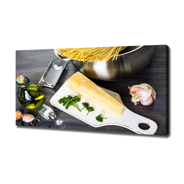 Canvas wall art Pasta with garlic