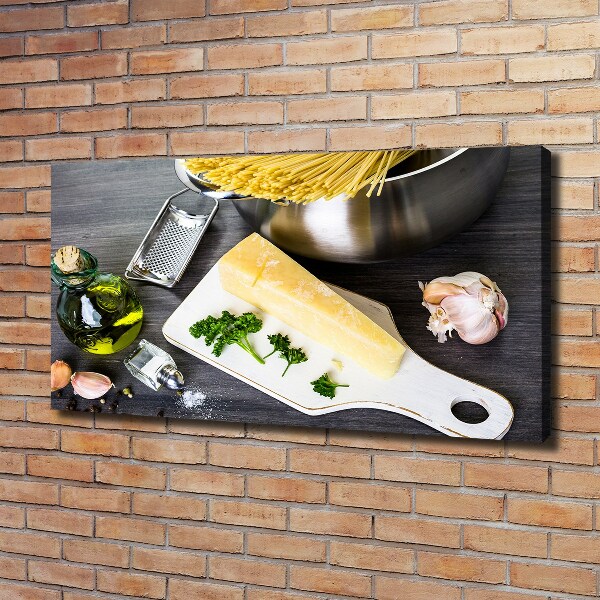 Canvas wall art Pasta with garlic