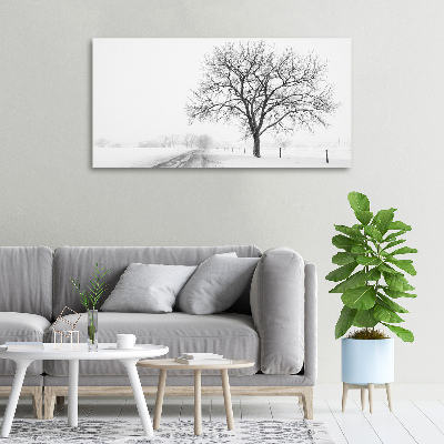 Canvas wall art Winter tree