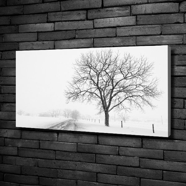 Canvas wall art Winter tree