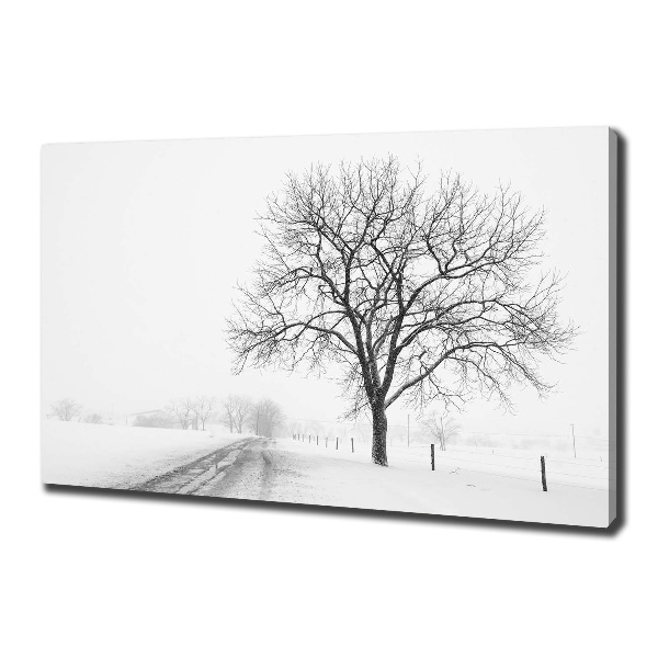 Canvas wall art Winter tree