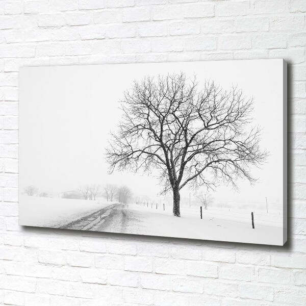 Canvas wall art Winter tree