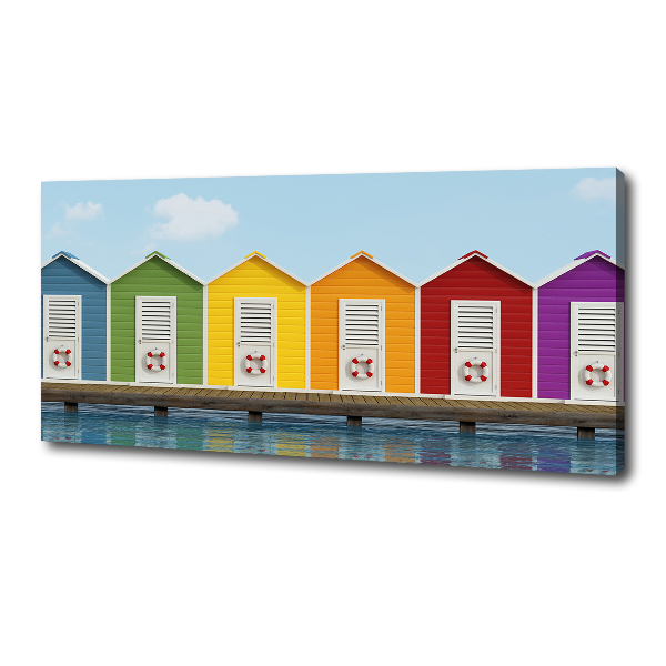 Canvas wall art Beach cabins