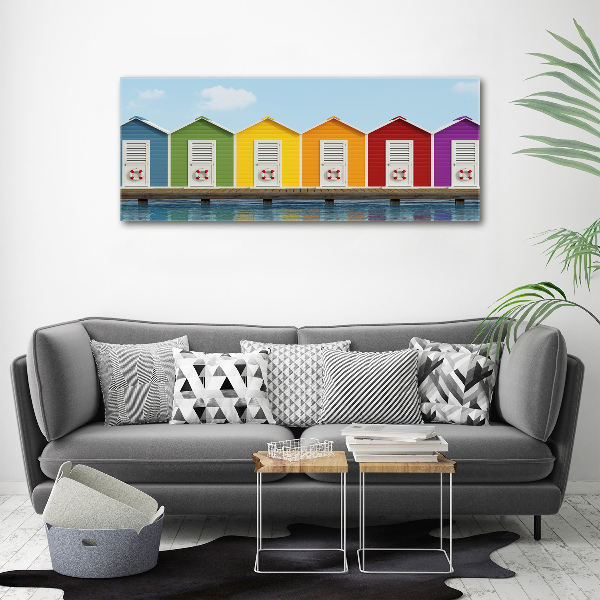 Canvas wall art Beach cabins