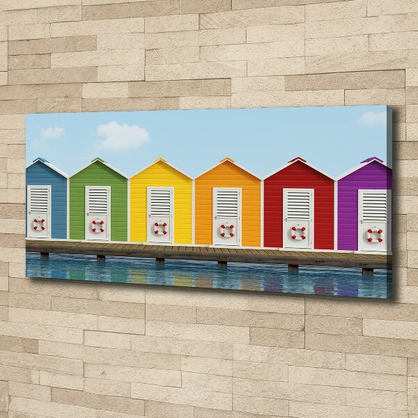 Canvas wall art Beach cabins