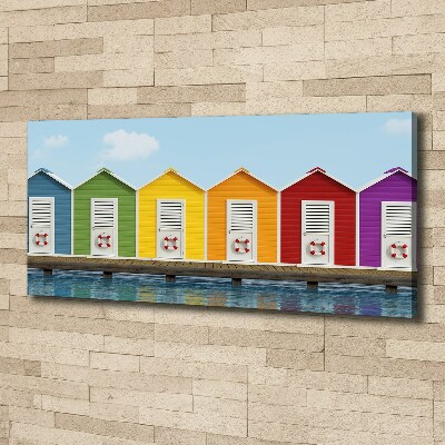 Canvas wall art Beach cabins