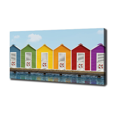 Canvas wall art Beach cabins