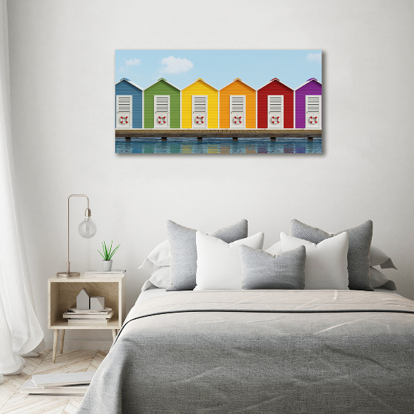 Canvas wall art Beach cabins